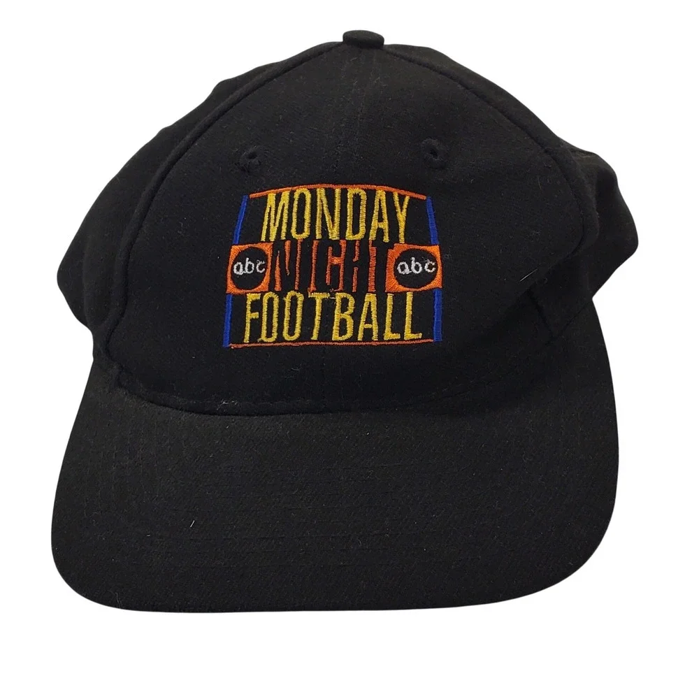 Vintage 90'ABC Monday Night Football Hat Top of the World Snapback Black Cap TOW